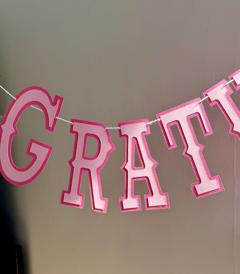 Gratulerer Med Dagen Letter Banner