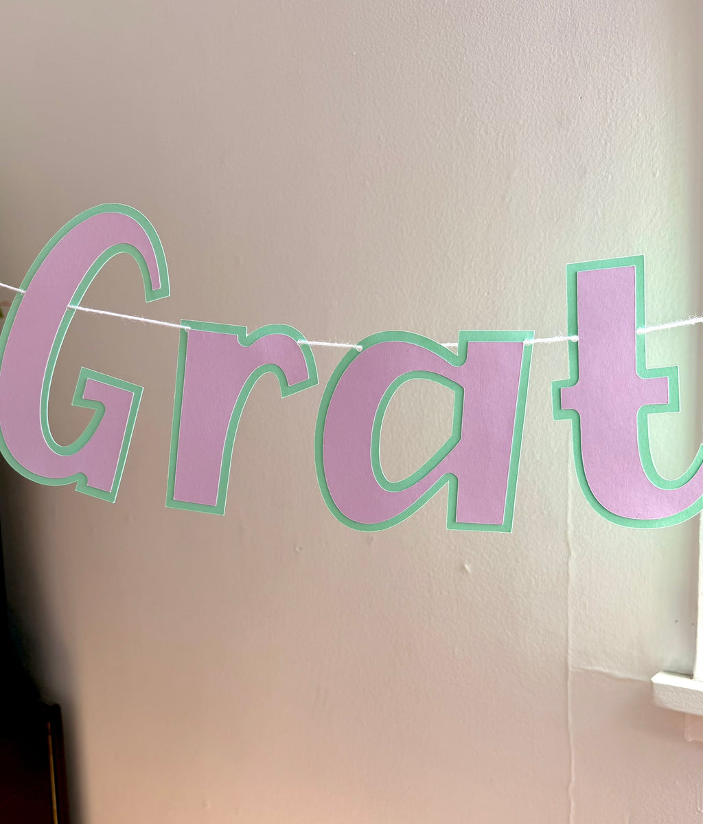 Gratulerer Med Dagen Letter Banner