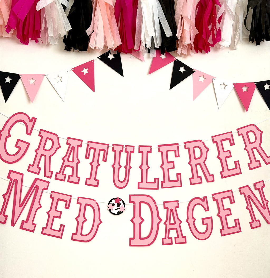 Gratulerer Med Dagen Letter Banner