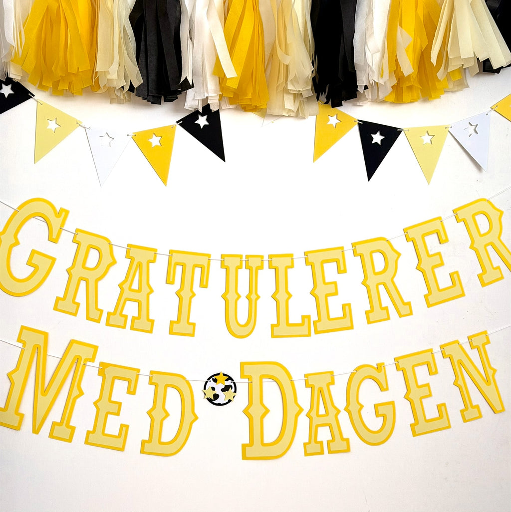 Gratulerer Med Dagen Letter Banner