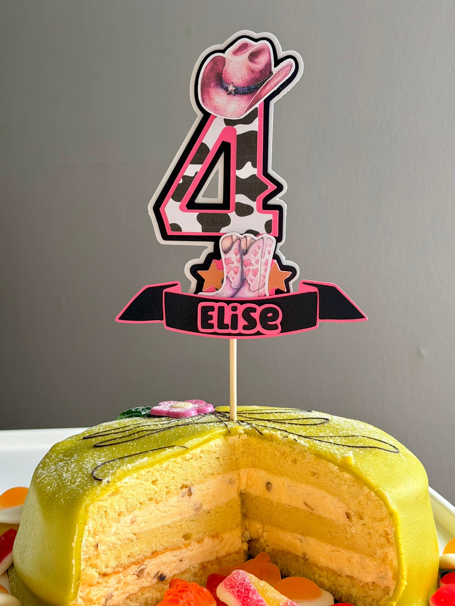 Personalized Birthday Cake Topper-Name & Age