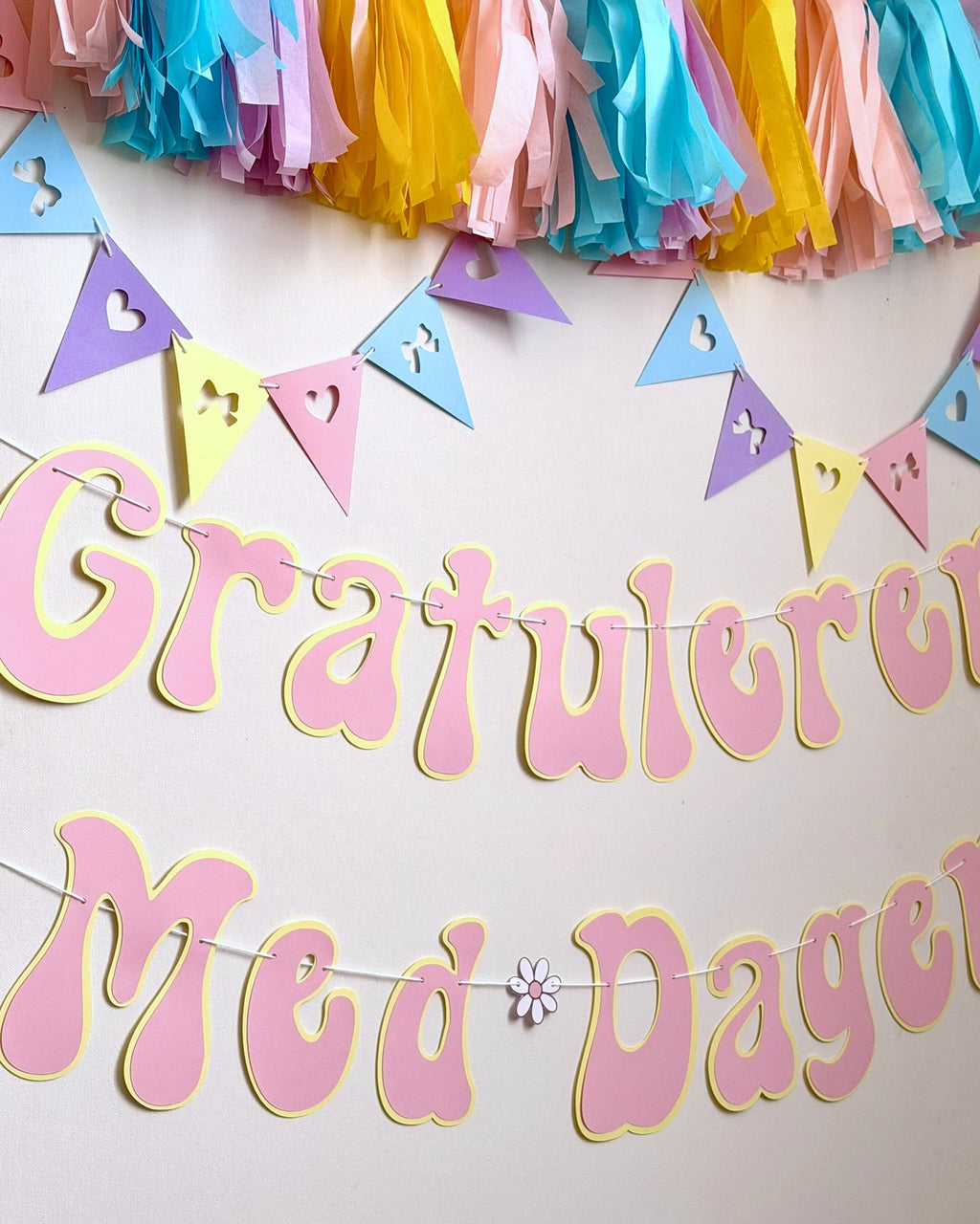Gratulerer Med Dagen Letter Banner
