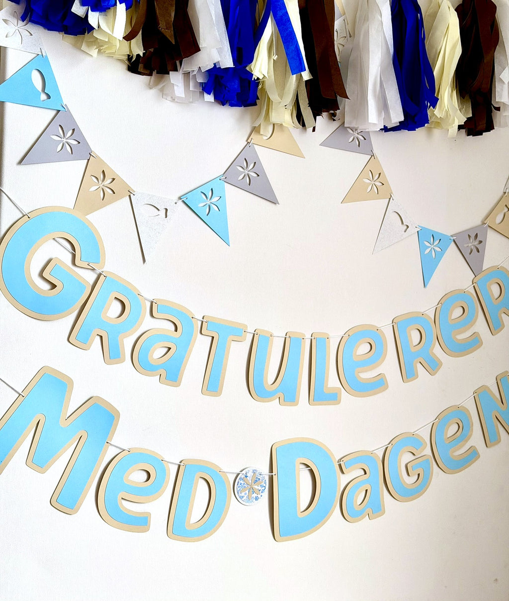 Gratulerer Med Dagen Letter Banner