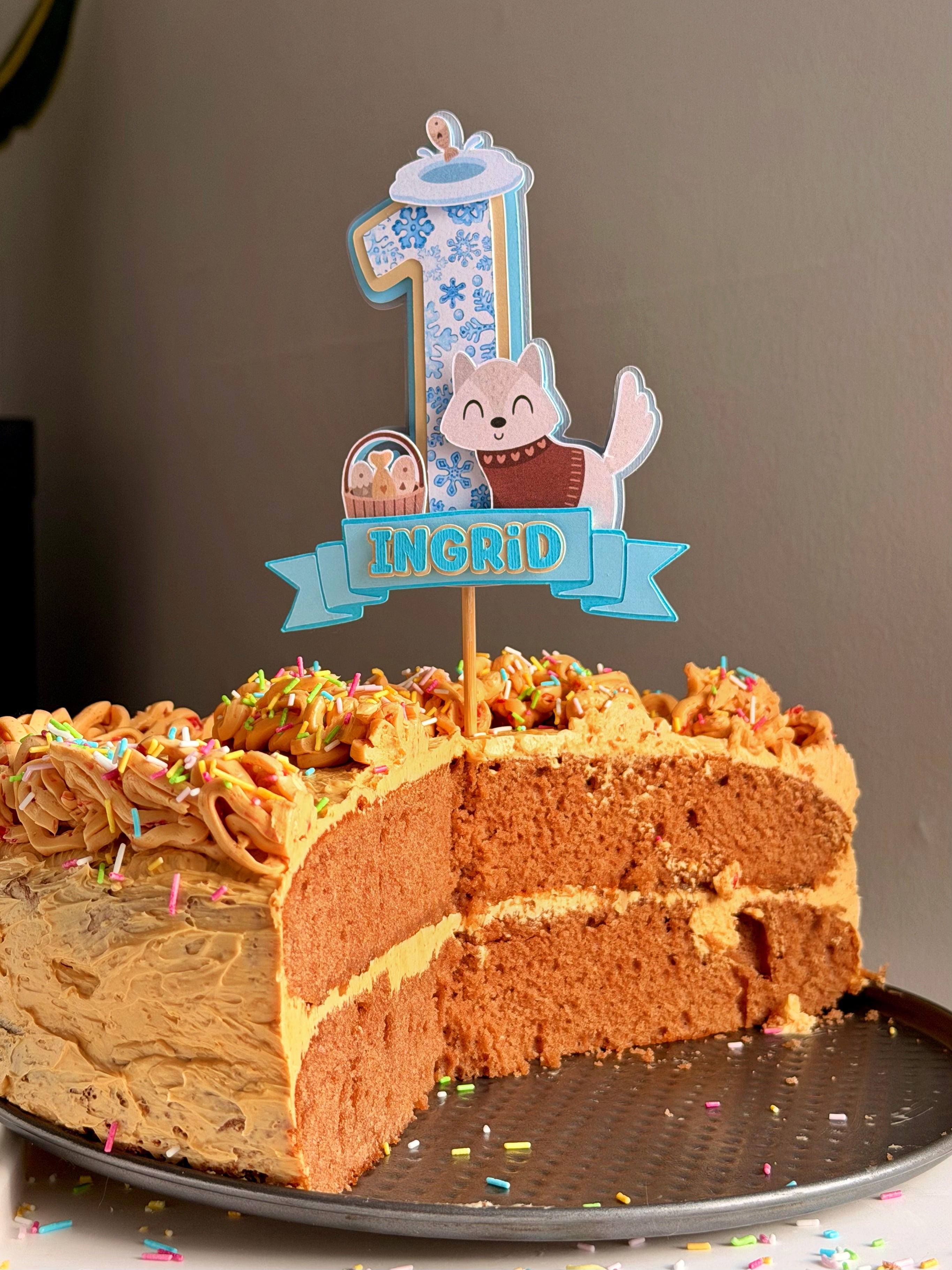 Personalized Birthday Cake Topper-Name & Age