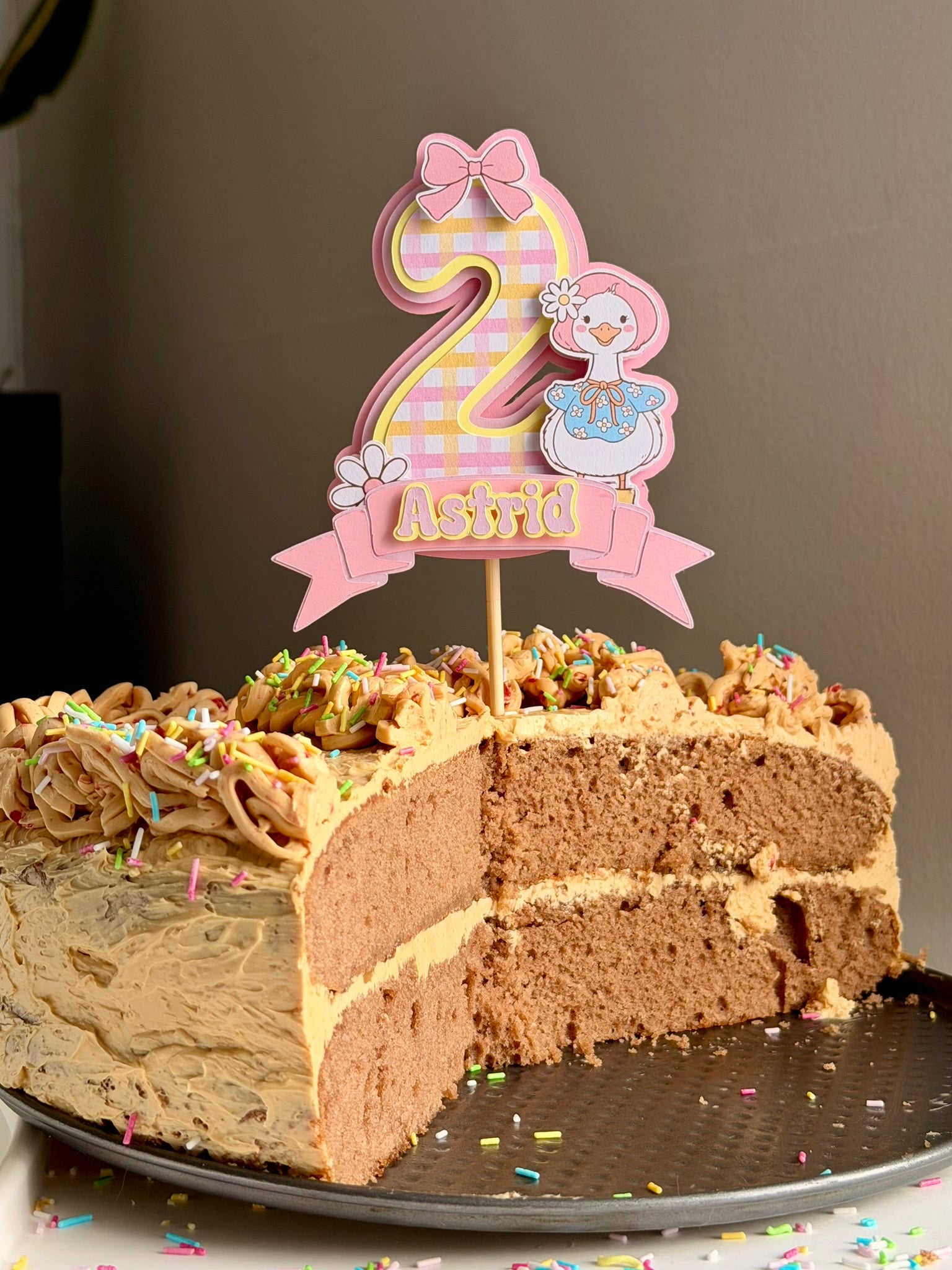 Personalized Birthday Cake Topper-Name & Age