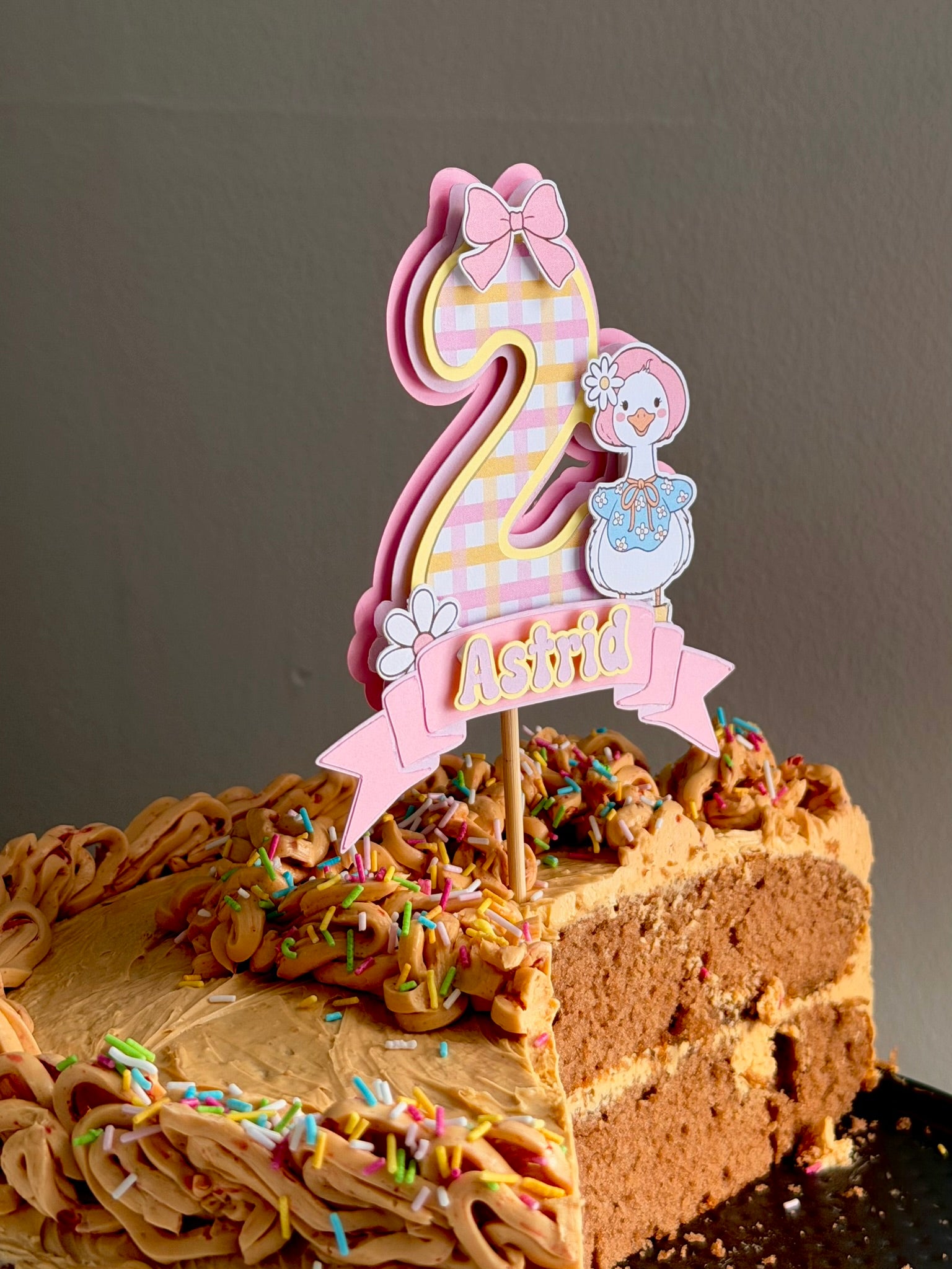 Personalized Birthday Cake Topper-Name & Age